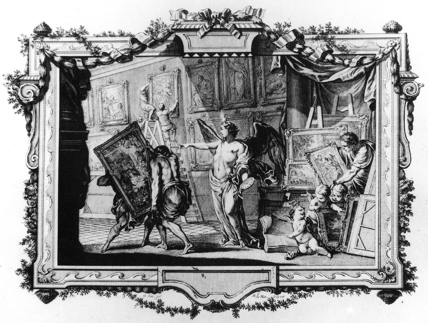 Carl Heinrich von Heinecken, Recueil d’estampes, Dresden 1757, Band 2, Frontispiz.