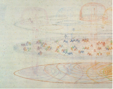 Max Neuhaus, Audium, 1980, detail, pencil on paper, 95,5 x 120 cm (© Estate Max Neuhaus)