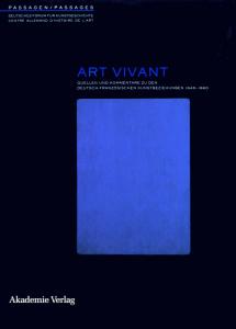 Coverabbildung »Art vivant«