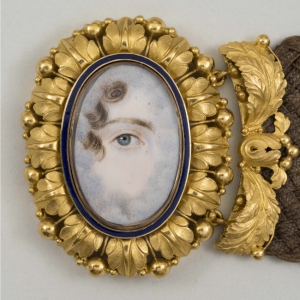 Haararmband mit Augenbildnis der Auguste Amalie von Leuchtenberg